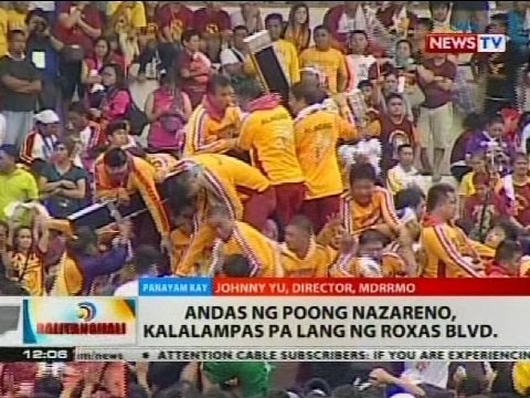 BT: Andas ng Poong Nazareno, kalalampas pa lang ng Roxas Blvd.
