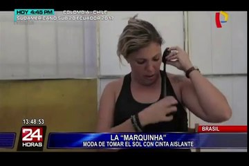 Brasil: mujeres utilizan cinta aislante para obtener el bronceado perfecto