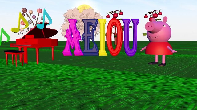 peppa pig las vocales para ninos en espanol - la vocales en español - A E I O U - El Mono Sílabo