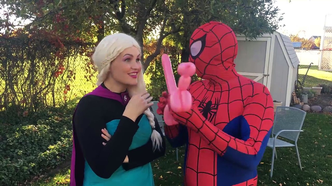 Frozen Elsa Balloon Prank Magically Balloon Wizard Elsa Spiderman Superhero Kids Videos In Real Life