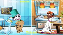 Paw Patrol as Scooby Doo Jumping on the Bed - 5 little Chase, Rocky, Rubble, Zuma, Skye Kids Song