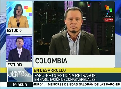 Colombia: FARC cuestiona retrasos en habilitación de zonas veredales