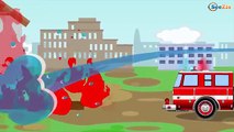 Construção Caminhões O caminhão vermelho  Cartoon para crianças
