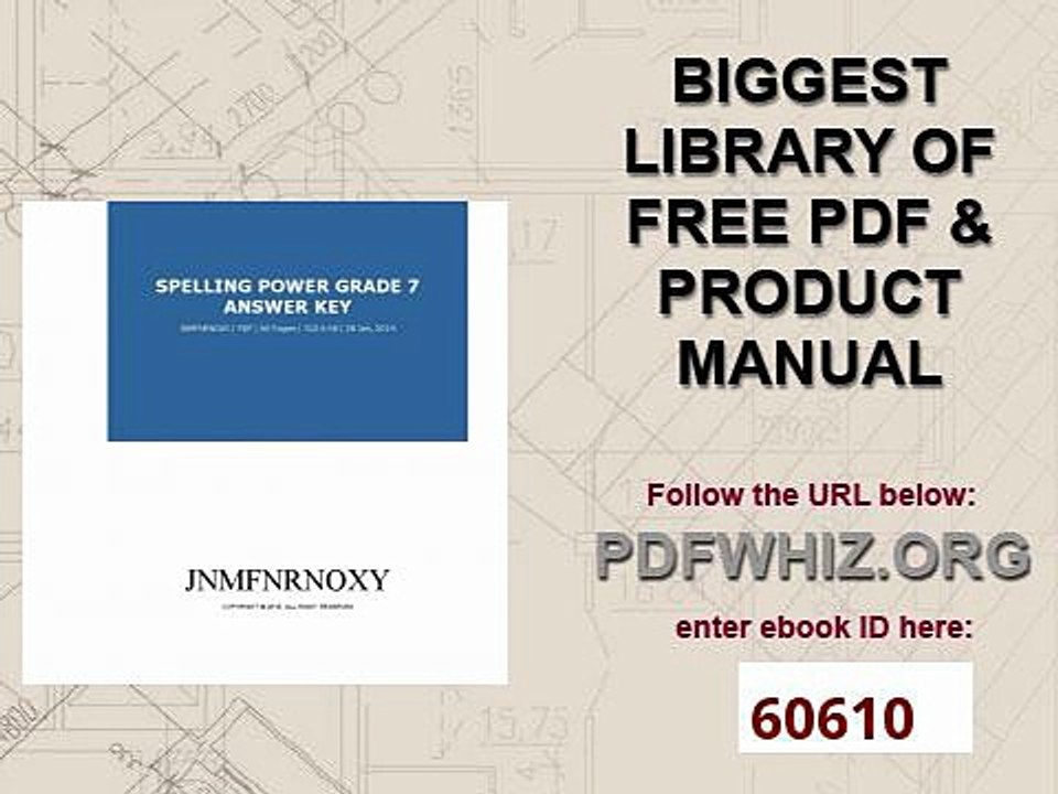 Spelling power grade 7 answer key - video Dailymotion