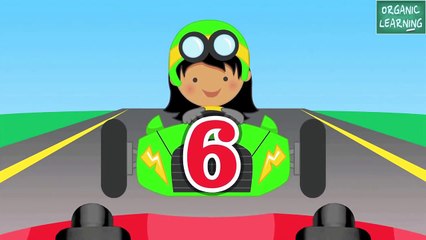 Обучающий мультик. Учим английские цифры с машинками, для самых маленьких!