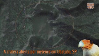 A cratera aberta por meteoro em Ubatuba, SP