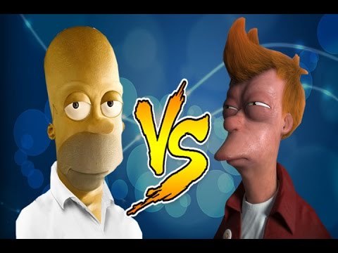 SIMPSONS vs FUTURAMA - RAP BATTLE - BATALHA DE RAP