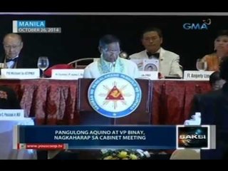 Saksi: PNoy at VP Binay, nagkaharap sa cabinet meeting
