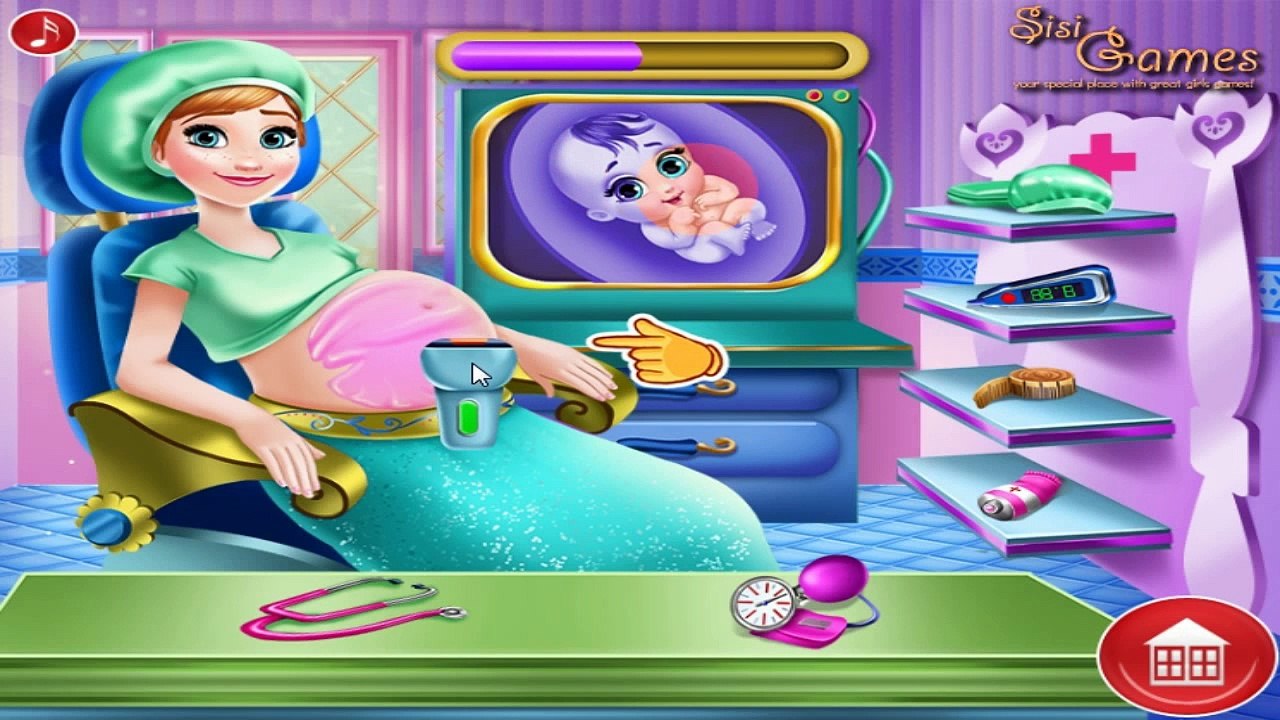Disney Princess Elsa Anna Rapunzel and Barbie Pregnant Check Up Compilation Video Game