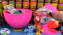 ELMO COOKIE MONSTER Giant Play Doh Surprise Egg - Surprise Egg and Toy Collector SETC