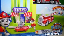 Marshall Saves Cali!! Paw Patrol Marshalls Adventure Bay Townset and Fire Truck Lots of Toys