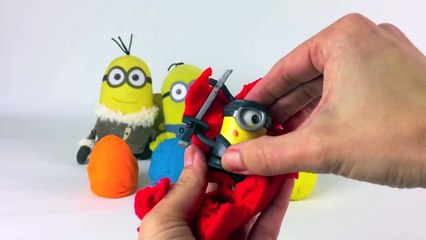 Descargar video: Minions Learn Colors Surprise Eggs of Playdoh Aprende Colores en Inglés Huevos Sorpresa Plastilina