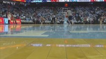 Young Boy Sinks Three Half Court Shots in a Row During Halftime Show