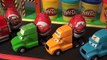 Surprise Kinder Eggs,4 Surprise Eggs in Pixar Cars Radiator Springs with the Haulers and McQueen Car