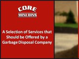 A Selection of Services that Should be Offered by a Garbage Disposal Company