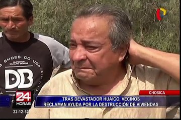 Huaico en Chosica: vecinos piden ayuda tras destrucción de viviendas