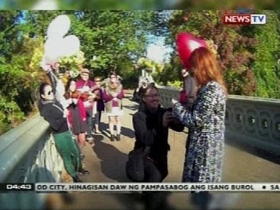 GMA News reporter Oscar Oida, nag-propose sa kanyang nobyang TV 5 reporter na si MJ Marfori