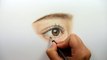 Drawing and coloring a realistic eye with colored pencils | Emmy Kalia