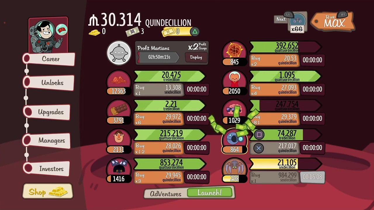 Adventure capitalist (Gameplay)