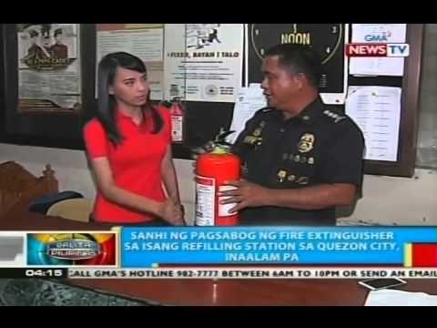 Sanhi ng pagsabog ng fire extinguisher sa isang refilling station sa Quezon City, inaalam pa