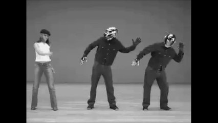 Juliette Lewis with Daft Punk robots