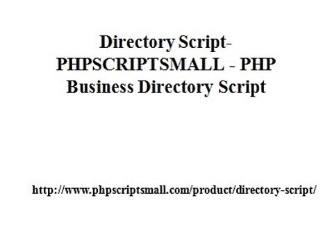 Directory Script- PHPSCRIPTSMALL - PHP Business Directory Script