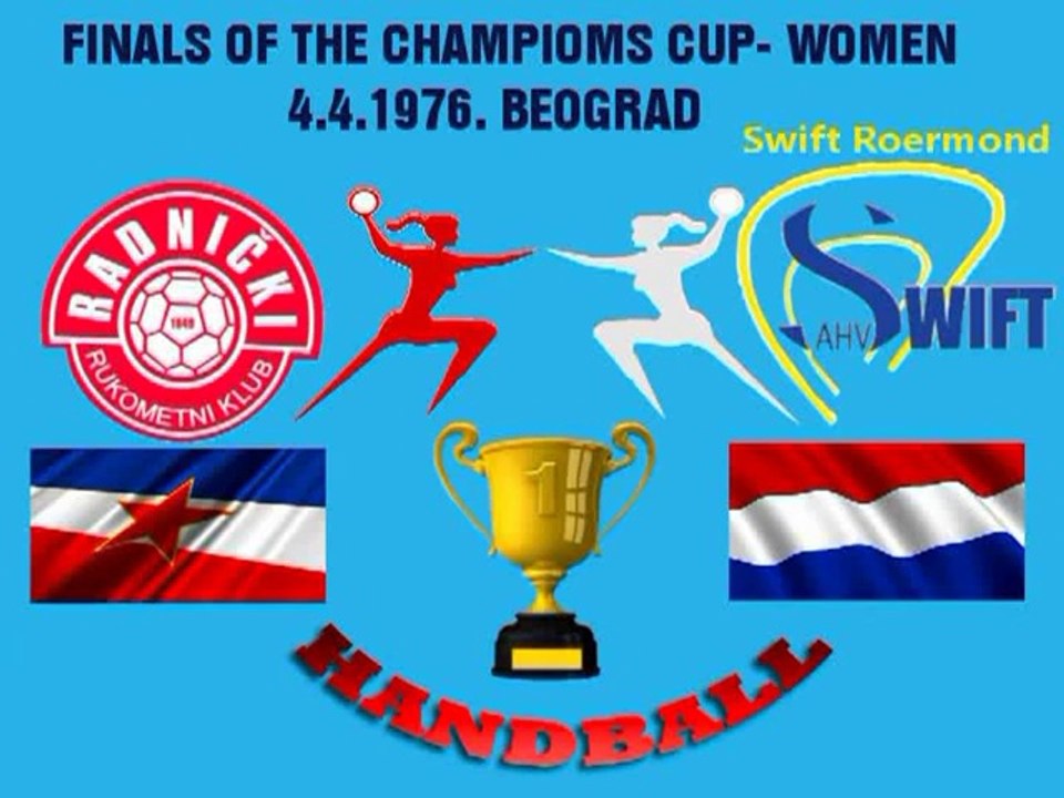 ГАНДБОЛ HANDBALL CHAMPIONS CUP FINALS 1976 RK RADNIČKI MORA SWIFT ROERMOND HOLAND 핸드볼 balonmano