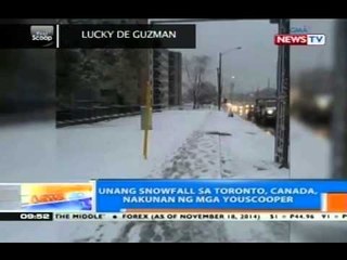 NTG: Unang snowfall sa Toronto, Canada, nakunan ng mga YouScooper