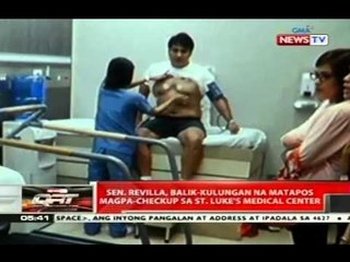 Sen. Revilla, balik-kulungan na matapos magpa-checkup sa St. Luke's Medical Center