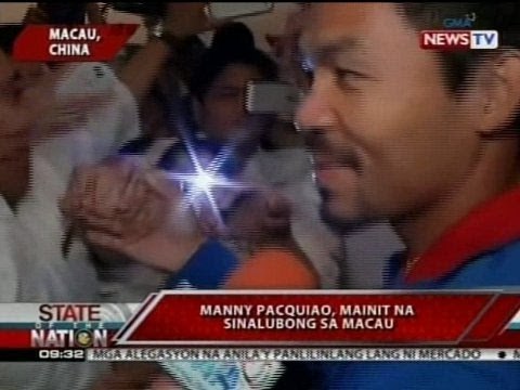 SONA: Manny Pacquiao, mainit na sinalubong sa Macau