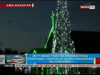 Iba't ibang tema ng dekorasyong pampasko, tampok sa isang tanggapan ng gobyerno sa Dagupan City