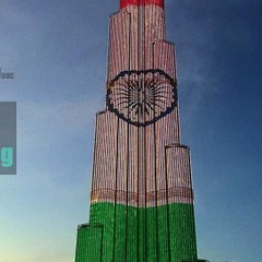 Indian Tricolor on world's tallest building
