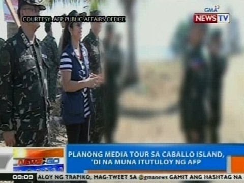 NTG: Planong media tour sa Caballo Island, 'di muna itutuloy ng AFP