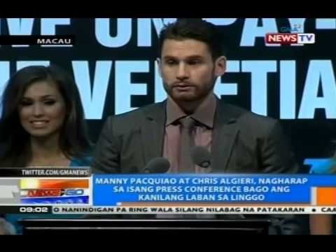 NTG: Pacquiao at Algieri, nagharap sa isang presscon bago ang kanilang laban sa Linggo