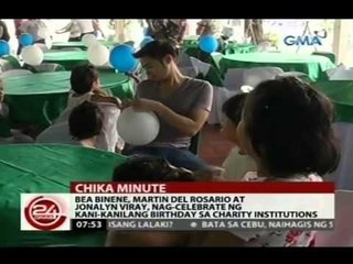 24 Oras: Bea, Martin at Jonalyn, nag-celebrate ng kani-kanilang birthday sa charity institutions