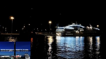 LE LYRIAL DEPARTURE FROM HERAKLION PORT.