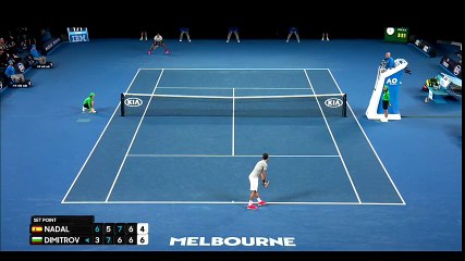 Tải video: Rafael Nadal vs Grigor Dimitrov - Set Point 4th Set Australian Open SF 2017