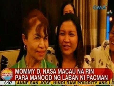 UB: Mommy D, nasa Macau na rin para manood ng laban ni Pacman