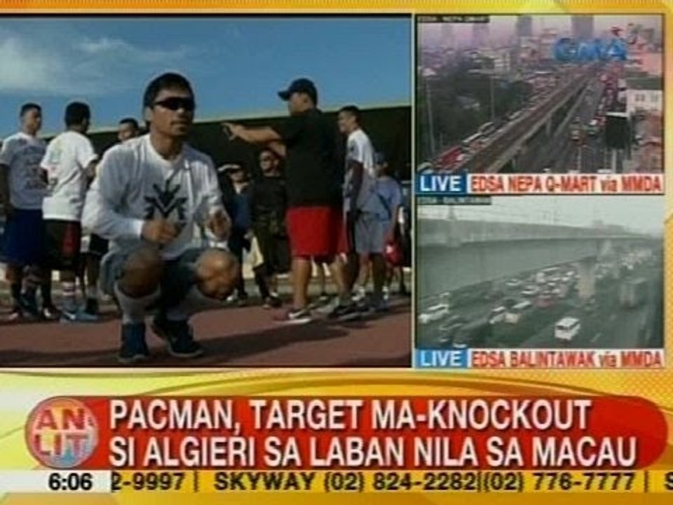 UB: Pacman, target ma-knockout si Algieri sa laban nila sa Macau