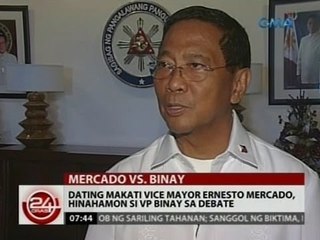 Download Video: 24Oras: Dating Makati Vice Mayor Ernesto Mercado, hinahamon si VP Binay sa debate