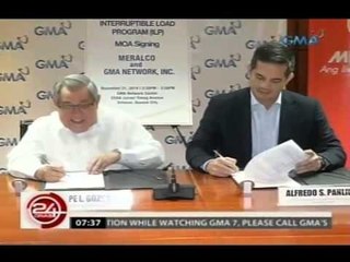 24Oras: GMA Network at Meralco, lumagda sa MOA para sa interruptible load program