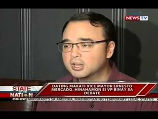 SONA: Dating Makati Vice Mayor Ernesto Mercado, hinamin si VP Binay sa debate