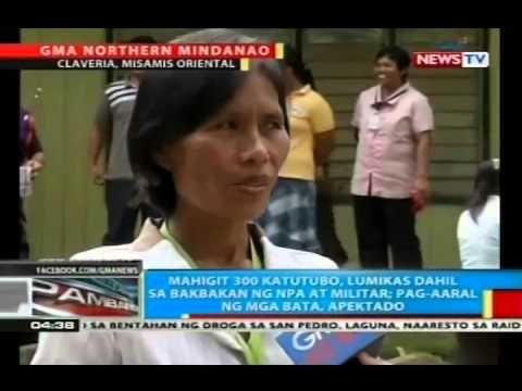 Mahigit 300 katutubo sa Claveria, Misamis Oriental, lumikas dahil sa bakbakan ng NPA at militar