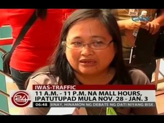 24Oras: 11 A.M. - 11 P.M. na mall hours, ipatutupad mula Nov 28- Jan 3