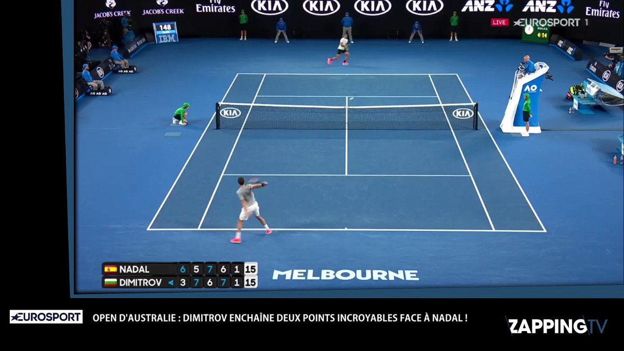 Open d’Australie : Grigor Dimitrov gagne deux points fantastiques face à Rafael Nadal (vidéo)