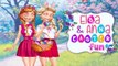 Elsa and Anna Easter Fun - Frozen Sisters Dress Up Game - Decorating Eggs Game For Kids