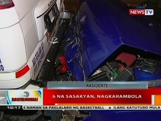 BT: 6 na sasakyan, nagkarambola