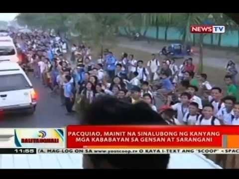 Pacquiao, mainit na sinalubong ng kanyang mga kababayan sa Gensan at Sarangani