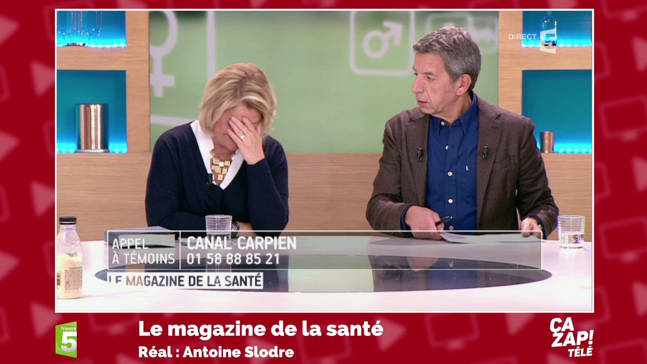 Fou rire dans le Magazine de la santé après une blague de Michel Cymes