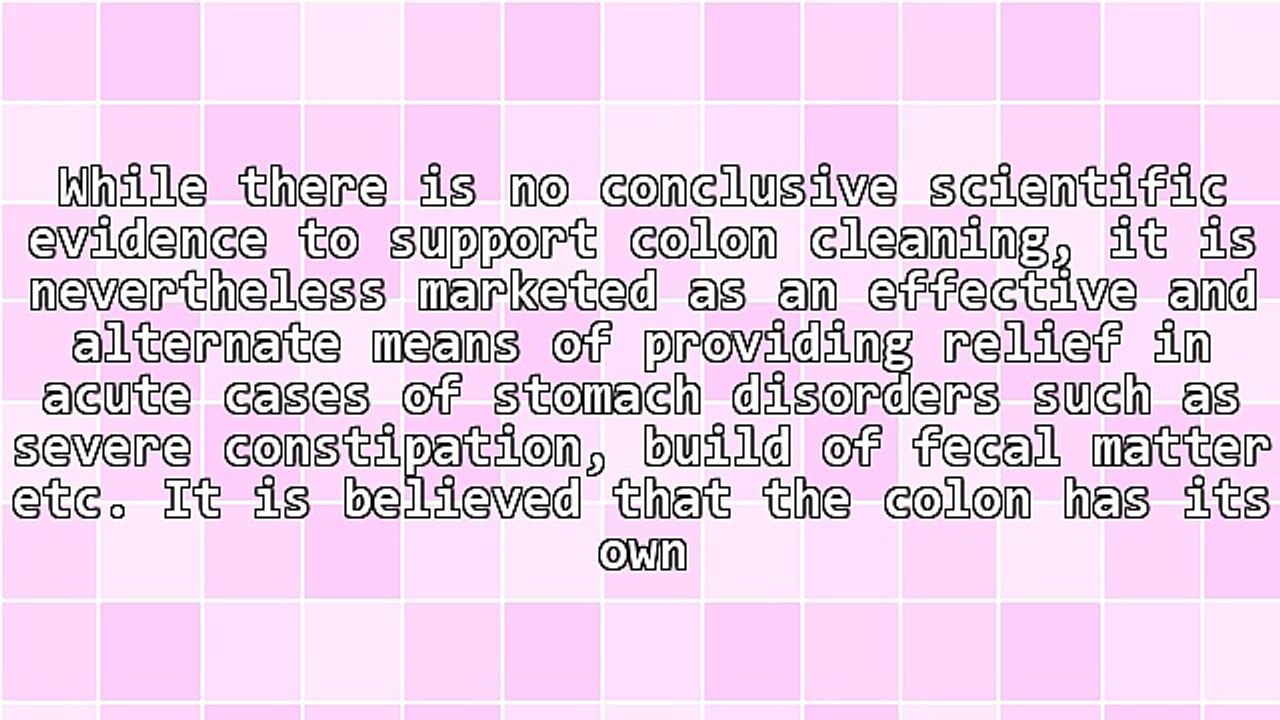 Colon Cleaning or Colonic Irrigation